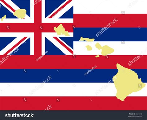 Map Hawaii Hawaiian Flag Illustration Stock Vector (Royalty Free ...