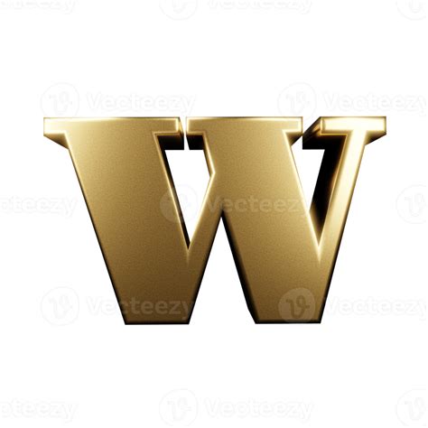 Luxury Text Effect Letter W 3d Render 16317102 PNG