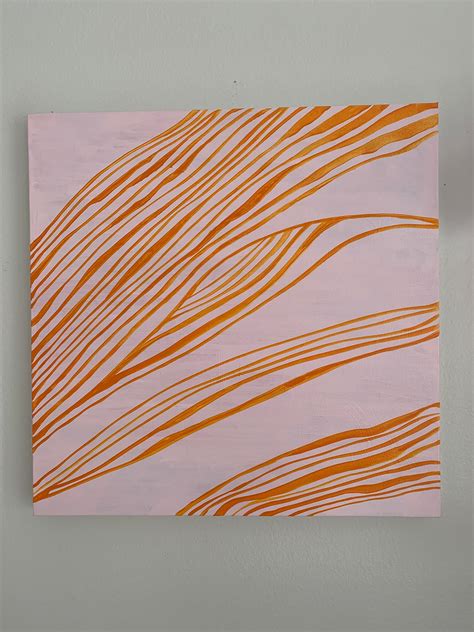 Abstract Painting Pink Orange Painting On Canvas Fine Art Etsy