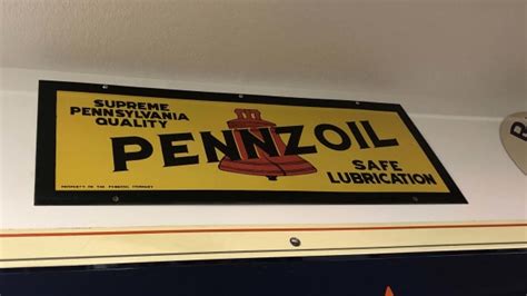 Pennzoil Porcelain Sign At Indy Road Art 2021 As Q306 Mecum Auctions