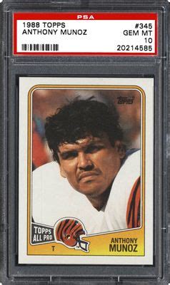 Auction Prices Realized Football Cards 1988 Topps Anthony Munoz