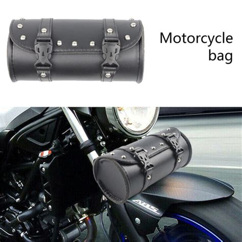 Motorcycle Cruiser Tool Bag Fork Barrel Shape Handlebar Front Fork Bag