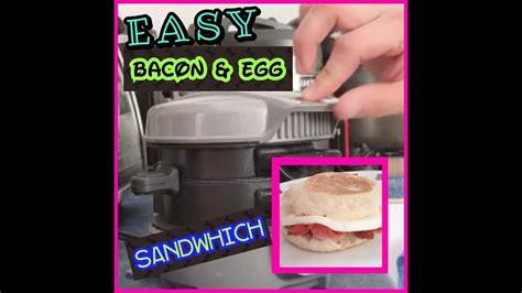 How To Make Bacon And Egg Sandwhich Using Sandwhich Maker Youtube