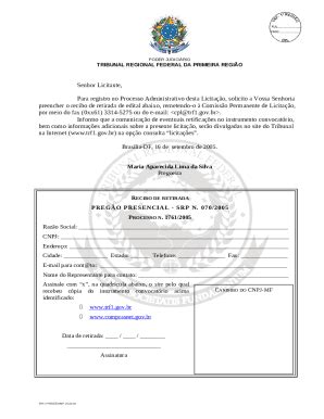 Para Registro No Processo Administrativo Desta Licitao Solicito A