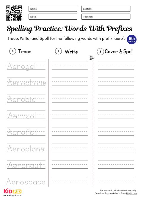 Words Containing Prefixes Worksheet For Grade 5 Kidpid