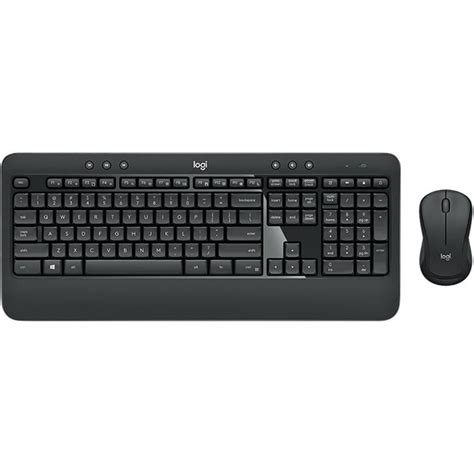 Комплект клавиатура/мишка, Logitech, Wireless, Черен - eMAG.bg
