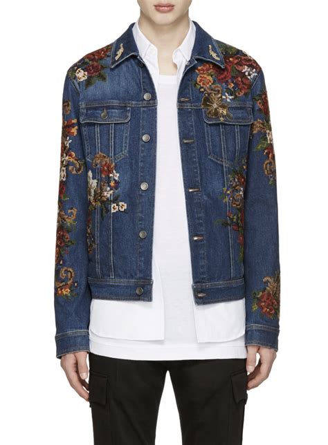 Dolce And Gabbana Embroidered Denim Jacket From Ssense Men Style Fashion Clothing Shopping