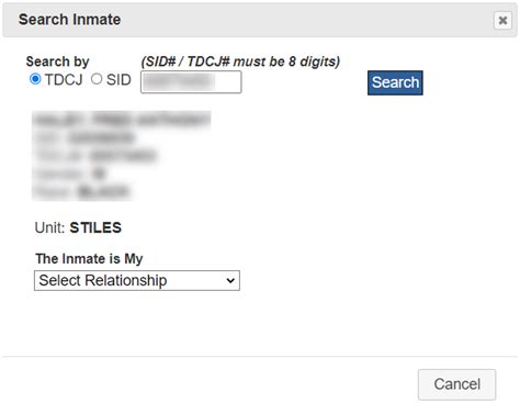 TDCJ Visitation Application Access Instructions