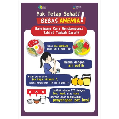 Jual Poster Anjuran Minum Tablet Tambah Darah TTD Remaja Shopee