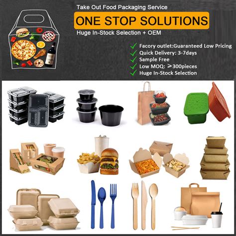 Eco Friendly 100 Biodegradable Fast Food Packaging Containers