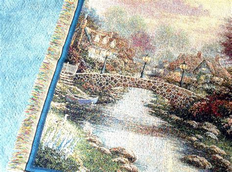 Vintage Thomas Kinkade Blanket Throw 42 X 64 Painter Of Light