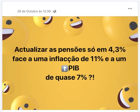 Pensões Serão Atualizadas “só Em 4 3 ” Face A Inflação De 11 E