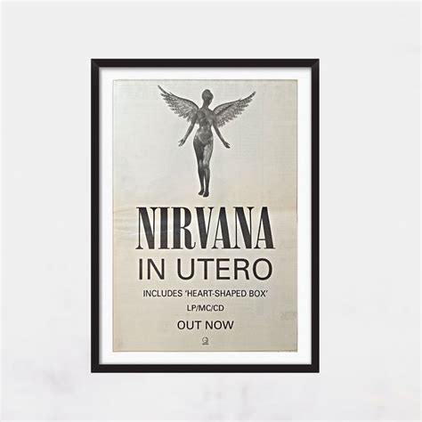 NIRVANA in Utero 1993 Adv Page Authentic Vintage Poster - Etsy