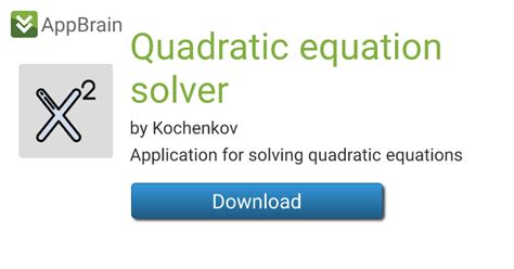 Quadratic Equation Solver For Android Free App Download