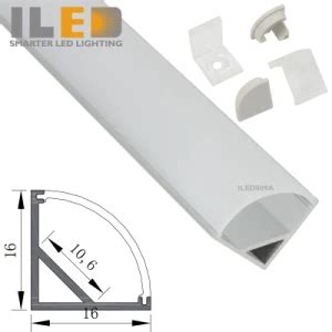 16X16mm Corner LED Profile V Shape Aluminum Channels 90 Degree Corner