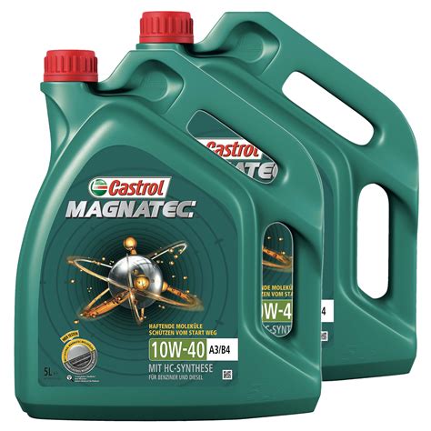 2x 5 L 10 LITER CASTROL MAGNATEC 10W 40 A3 B4 MOTOR ÖL MOTOREN ÖL API