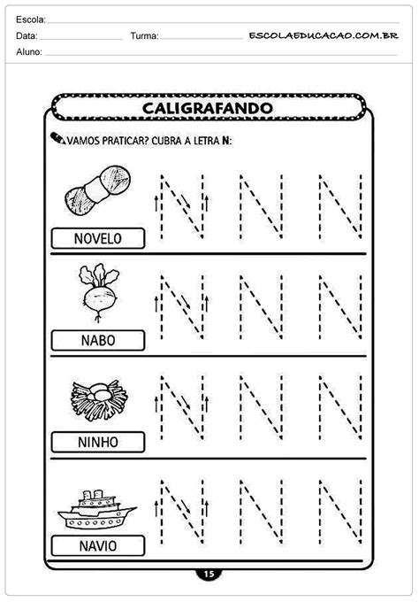 Atividade Letra N Educação Infantil - 5