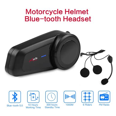 Grupo 6 Pilotos Moto Rcycle Capacete Interfone Bluetooth Fone De Ouvido