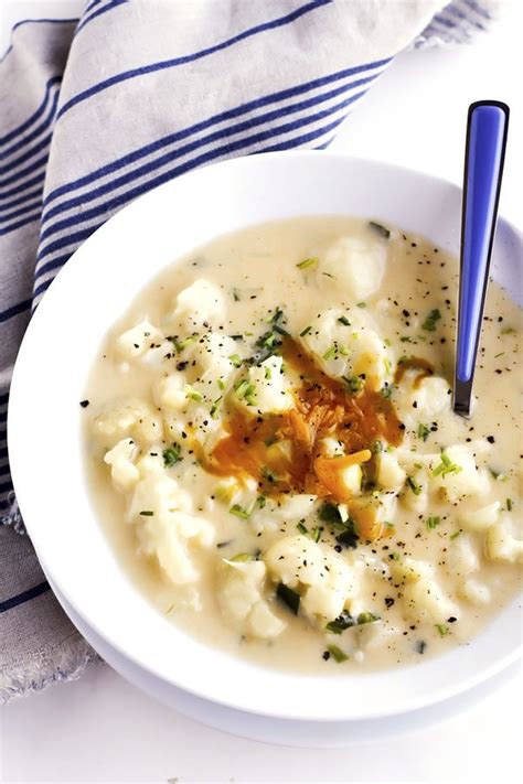 Creamy Cauliflower Soup Recipe Food Folks And Fun