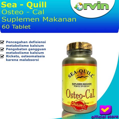 Jual Sea Quill Osteo Cal Tablet Vitamin Kalsium Multivitamin