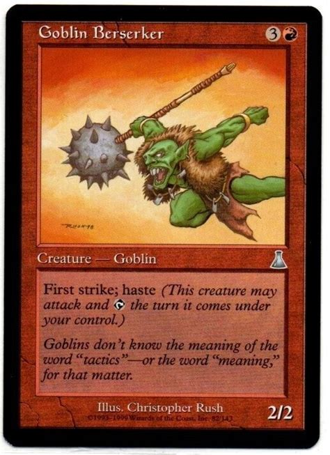 Magic Urzas Destiny Goblin Berserker Uncommon Tcg Card