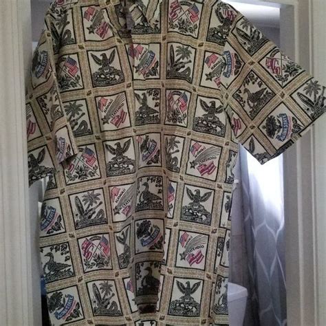 Reyn Spooner Hawaii Statehood Aloha Shirt Pullover Spooner Cloth Large