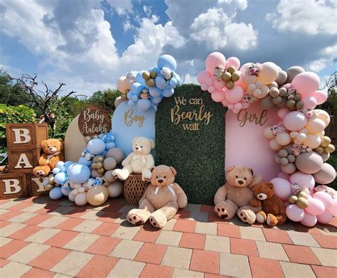 We Can Bearly Wait Dreamy Teddy Bear Theme Gender Reveal Decora