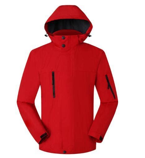 Men Red Outdoor Waterproof Electric Heated Hunting Jacket With Hood