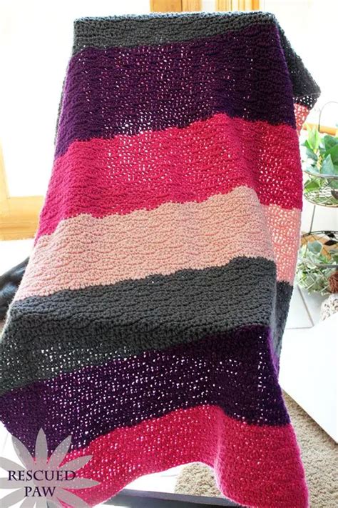 [Free Pattern] Crochet Wave Stitch Blanket