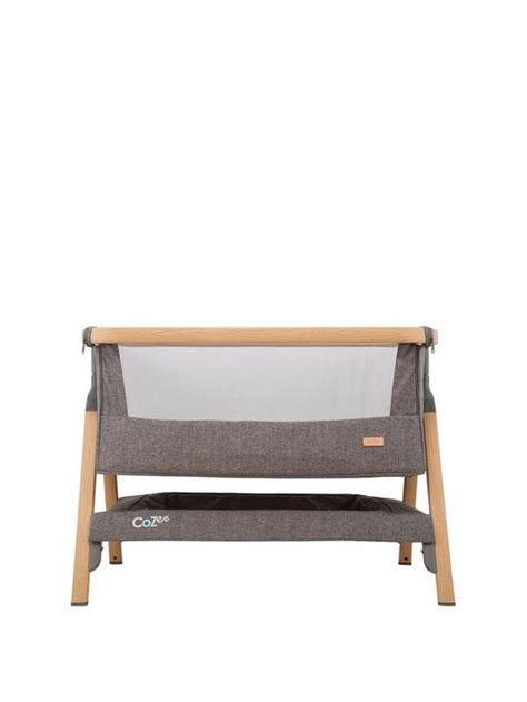Tutti Bambini CoZee Bedside Crib - Oak and Charcoal | very.co.uk