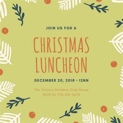 Christmas Lunch Invitation Template | DocTemplates