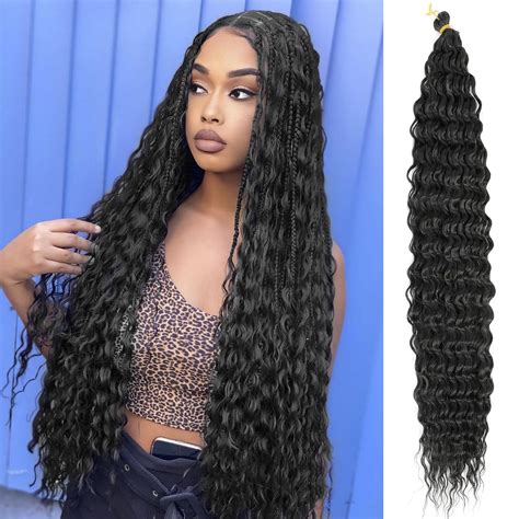 ATRAENTE Cabello Ondulado De Ganchillo Con Ondas Profundas Cabello