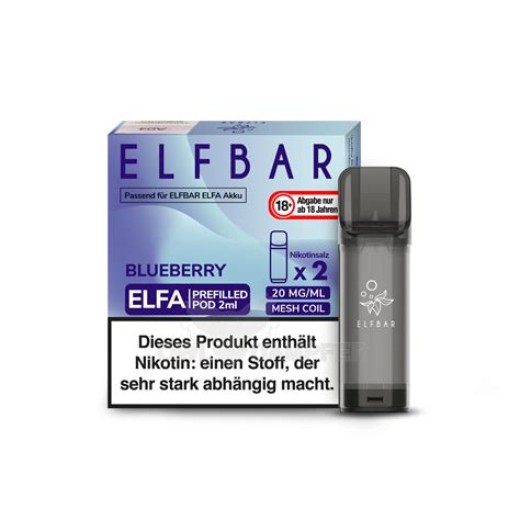 ELFA Blueberry Prefilled Pod By ELFBAR 2er Pack 20 Mg 6 49