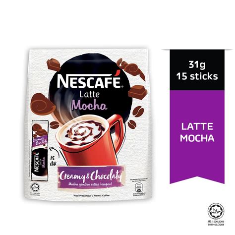 NESCAFÉ Latte Mocha 15 sachets x 31g Nestle Premium Coffee Mix