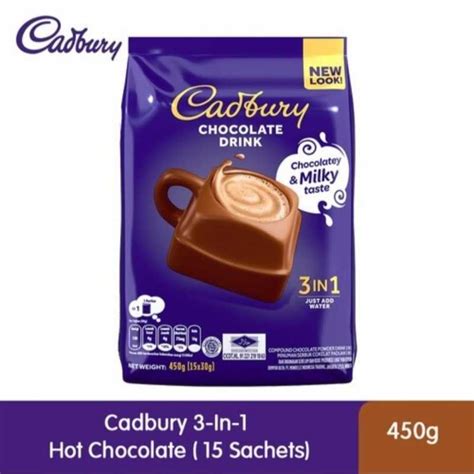 Jual Cadbury Hot Chocolate Drink 3 In 1 450gr Cad Bury Hot Coklat 15x30gr Di Seller Redgreen