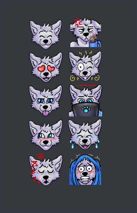 Discord Emotes done for Colepup 💕 : r/furry