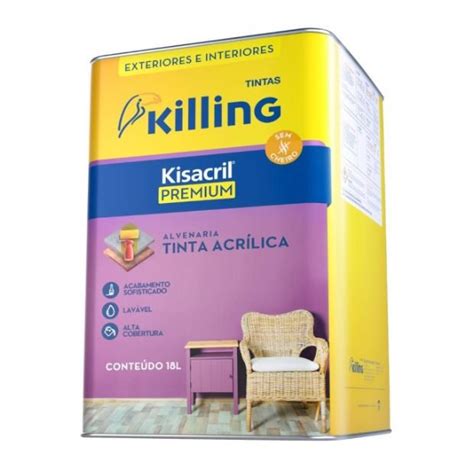 BASE A TINTA ACRILICA SEMIBRILHO BASE AGUA KISACRIL 16 2L KILLING