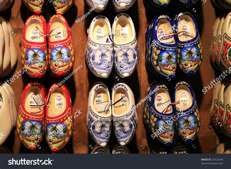 Dutch Traditional Wooden Shoes Clogs Symbol Of Netherlands Stock