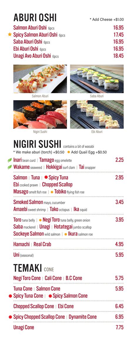 Menu P Sushi Town Coquitlam Online Order And Delivery