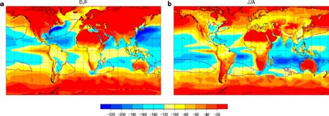 Mean ERA Interim Surface Latent Heat Flux In W M 22 During A DJF And