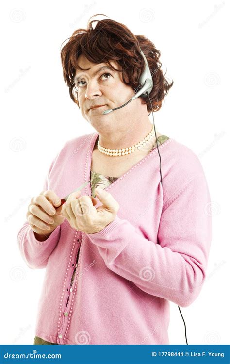Bored Phone Sex Worker Stock Photo Image Of Humor Female 17798444