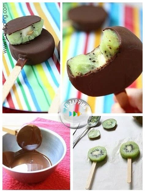 Piruletas De Kiwi Y Chocolate Tozapping