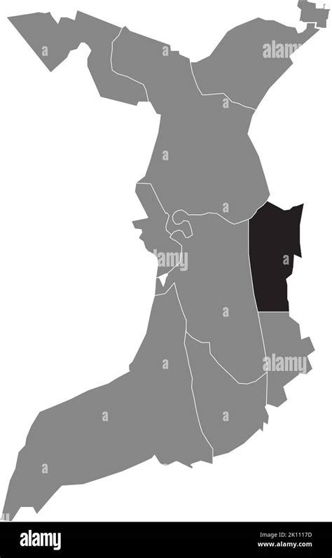 Black Flat Blank Highlighted Location Map Of The SCHIFFDORFERDAMM