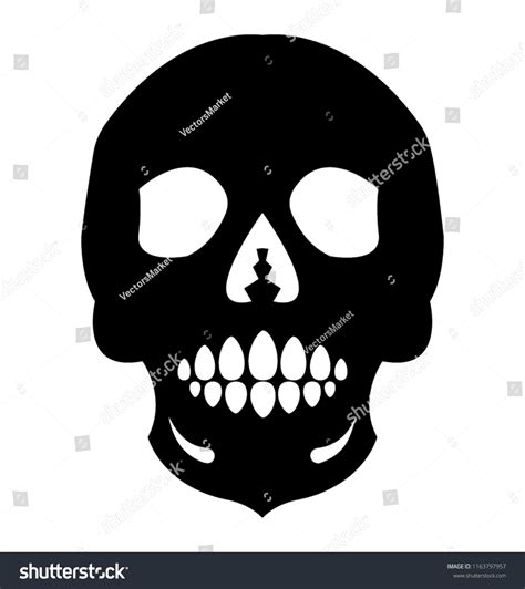 Scary Skull Tattoo Design Stock Vector (Royalty Free) 1163797957 ...