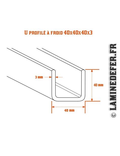 Profil Acier En U De X X X Mm Au D Tail Sur Mesure