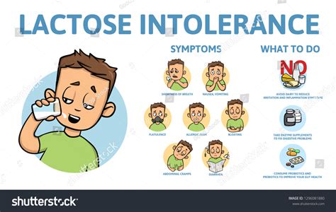 Lactose Intolerance Symptoms Treatment Infographic Poster