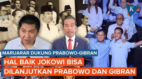 Dukung Prabowo Gibran Maruarar Sirait Yakin Hal Baik Jokowi Bisa