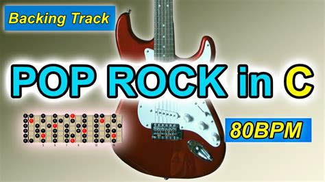 Pop Rock Backing Track In C Major For Guitar（with Chords And Scale