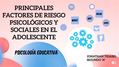 Factores De Riesgo Psicolgicos Y Sociales By Jonathan Tigasig