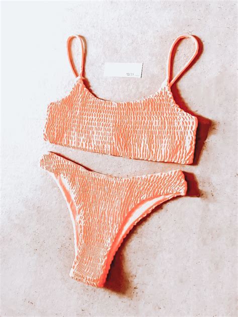 Strapless Bikini Set Solid Color Ribbed High Cut Strapless Bikini For Women W T I Design Artofit